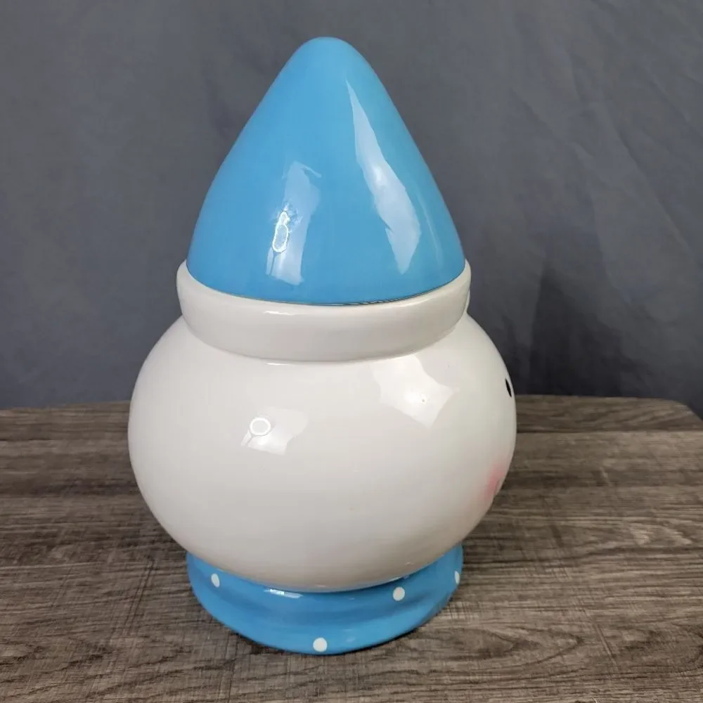 Snow Days Ceramic Snowman‎ Face Cookie Jar